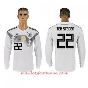 Maillot/Tenue Allemagne Ter Stegen 22 Domicile Coupe du monde 2018 Manche Longue